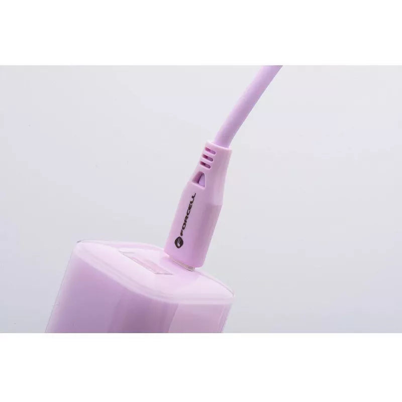 Cargador de pared Forcell F-Energy GaN III VT-41 33W 1x USB-C 1x USB-A PD 3.0 QC 4.0 morado