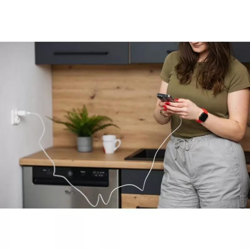 Forcell F-Energy cable USB-C a USB-C QC4.0 PD 5A 100W 3 m blanco C339