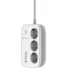 Forcell F-Energy VT-PS03 Regleta inteligente, 3x tomas Schuko, USB-C PD 30W, 3x USB-A QC 3.0, Wi-Fi, control por app Tuya, 2500W/10A