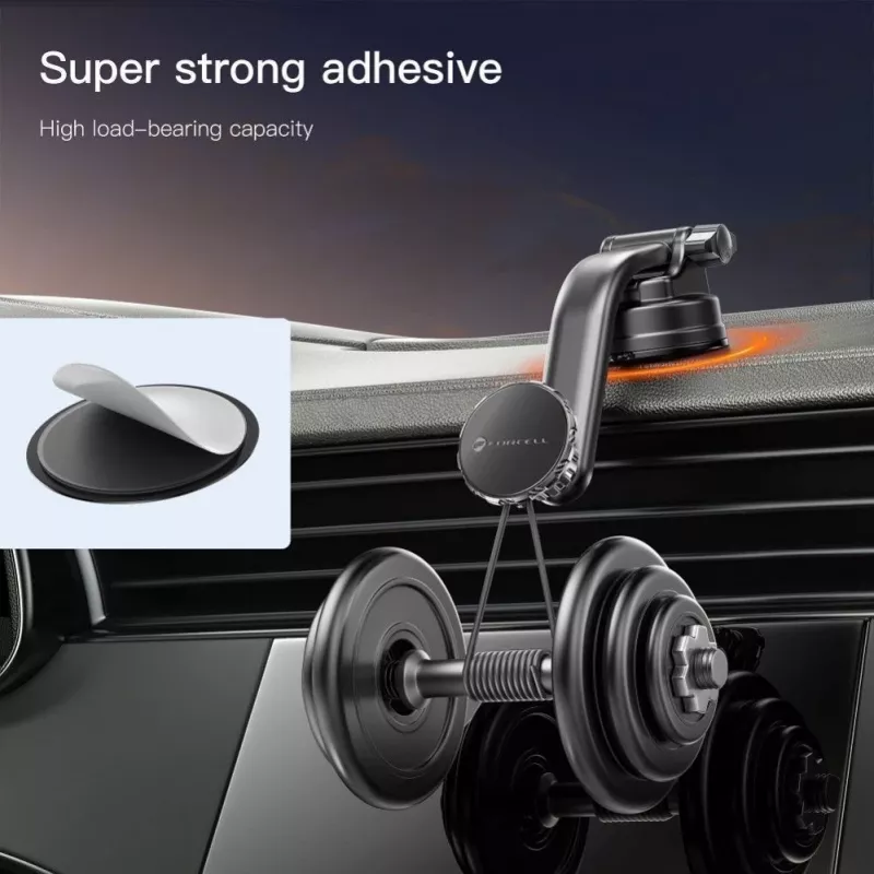 Forcell Soporte magnético para coche F-Grip MagLuxe – parabrisas, salpicadero, ventilación – negro