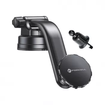 Forcell Soporte magnético para coche F-Grip MagLuxe – parabrisas, salpicadero, ventilación – negro