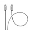 Forcell Cable USB-C a USB-C F-Energy QC4.0 PD 5A 100W E-Mark Metal 1m Plata C239