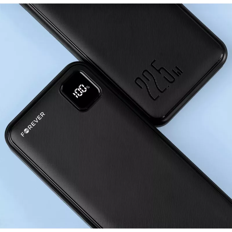 Batería externa Forever TB-300L PD QC 22.5W 20000 mAh negra