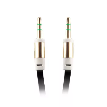 Cable AUX universal FOREVER 3,5 mm jack a jack, 1 m, negro