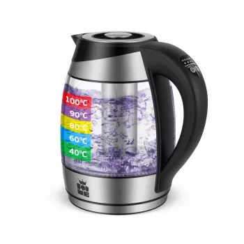 ForMe FKG-488 Hervidor Inalámbrico 1,8 L Plata/Negro