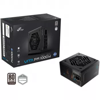 Fortron VITA PM 1000W Black, 1x 12-Pin High Power GPU, 4x PCIe, 1000 vatios
