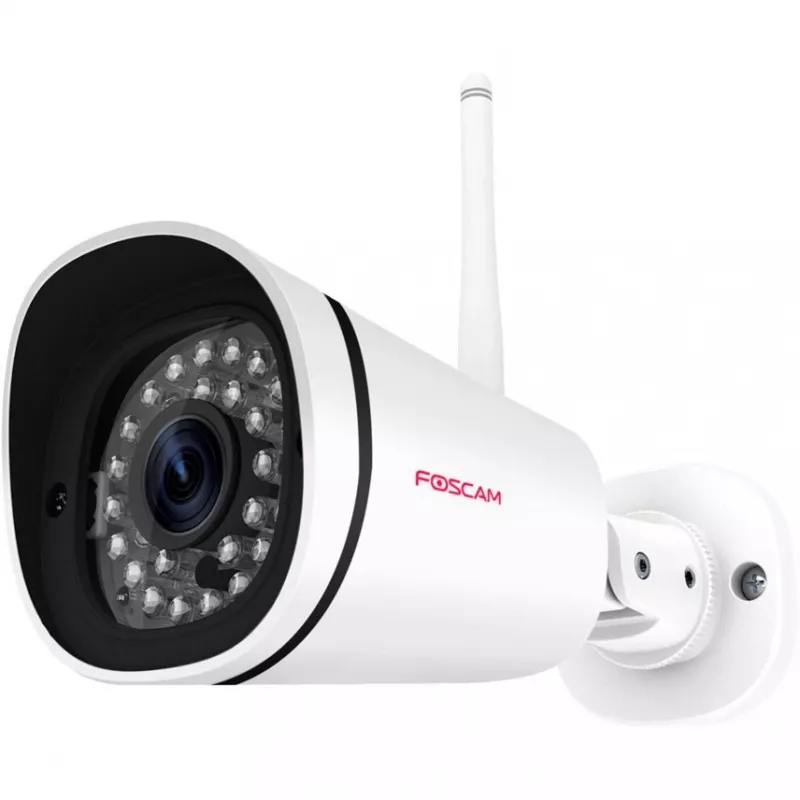 FOSCAM FN7108W-B4-1T sistema de seguridad NVR inalámbrico de 8 canales con 4x cámaras bullet FI9910W 1080P, disco duro de 1TB, blanco