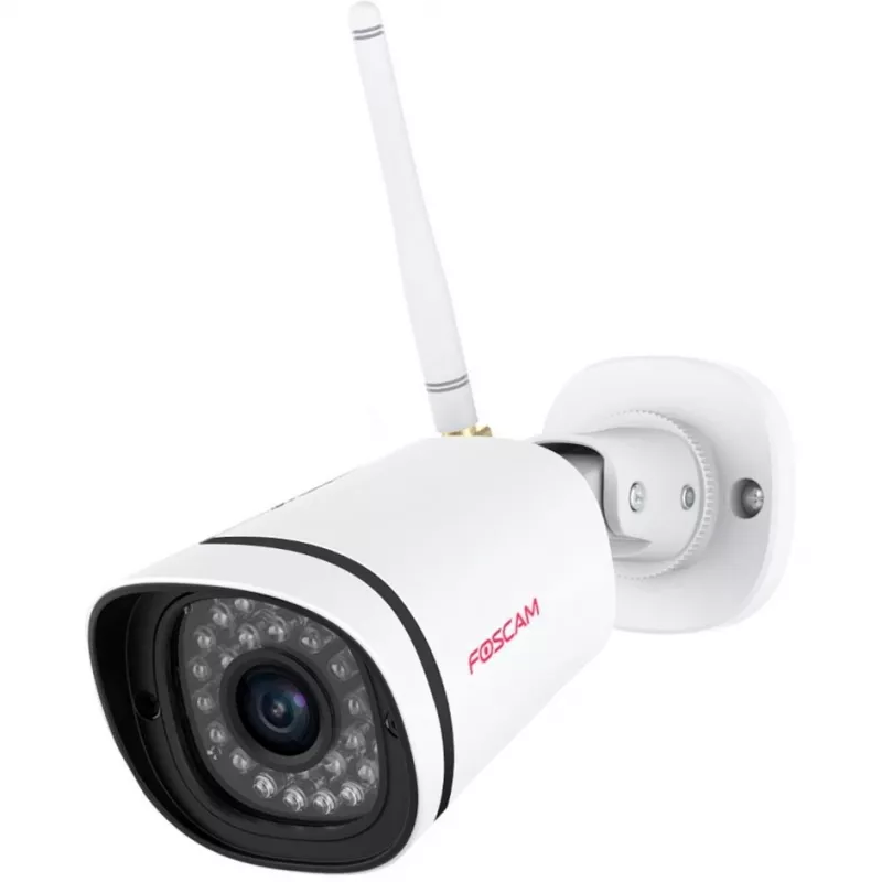 FOSCAM FN7108W-B4-1T sistema de seguridad NVR inalámbrico de 8 canales con 4x cámaras bullet FI9910W 1080P, disco duro de 1TB, blanco