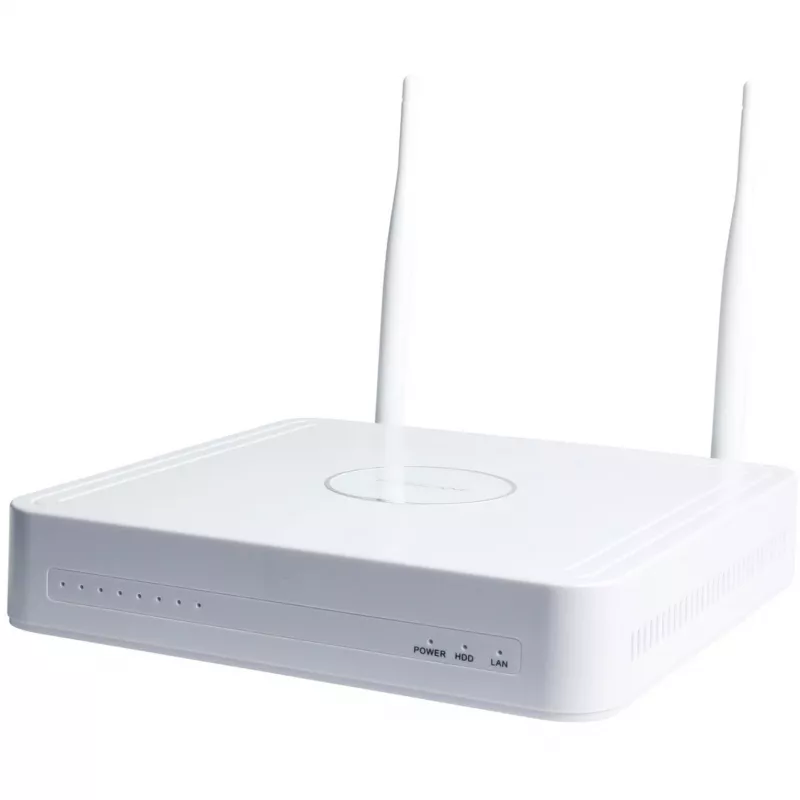 FOSCAM FN7108W-B4-1T sistema de seguridad NVR inalámbrico de 8 canales con 4x cámaras bullet FI9910W 1080P, disco duro de 1TB, blanco