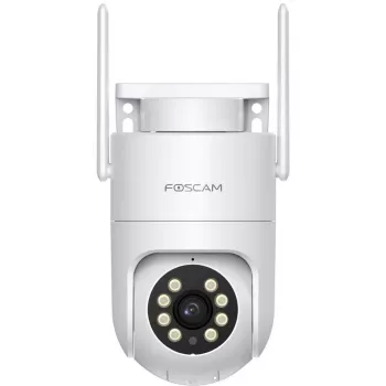 Foscam PD8 Cámara de vigilancia inalámbrica Blanca 8MP (3840x2160), WiFi 6 Dual Band, radar de onda milimétrica, seguimiento automático 360°, Pan & Tilt