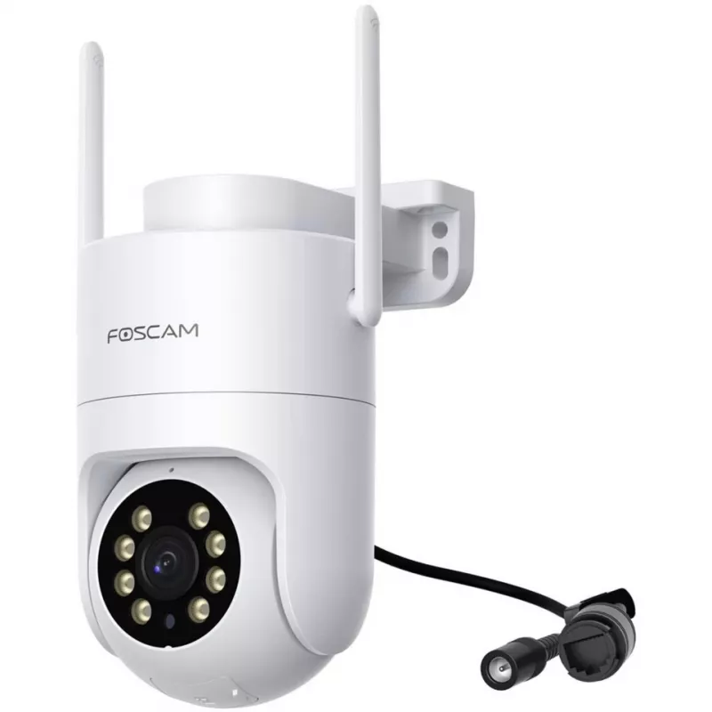 Foscam PD8 Cámara de vigilancia inalámbrica Blanca 8MP (3840x2160), WiFi 6 Dual Band, radar de onda milimétrica, seguimiento automático 360°, Pan & Tilt