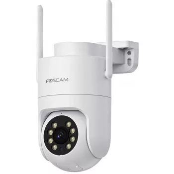 Foscam PD8 Cámara de vigilancia inalámbrica Blanca 8MP (3840x2160), WiFi 6 Dual Band, radar de onda milimétrica, seguimiento automático 360°, Pan & Tilt