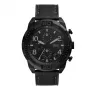 Fossil FS5874 Reloj de hombre con esfera azul y correa de piel marrón 42mm