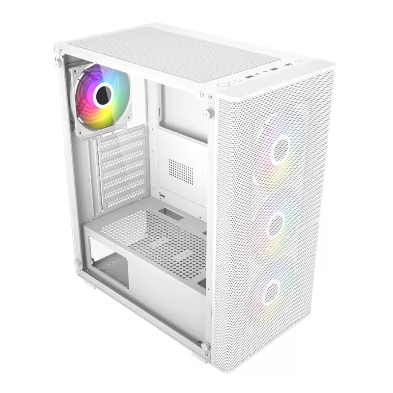 FSP M220 caja gaming ATX mid tower - blanca