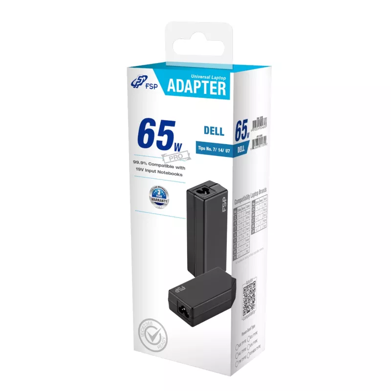 FSP PRO adaptador universal para portátil 65W – Dell