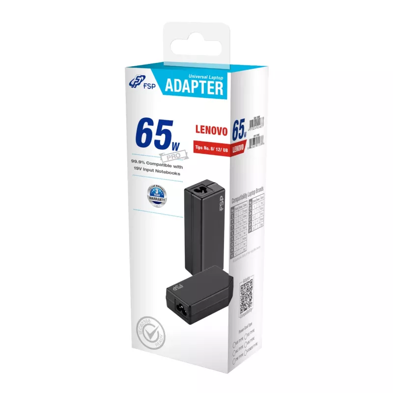 FSP PRO Adaptador universal para portátil 65W – Lenovo