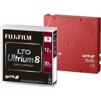 Cartucho de datos FUJIFILM LTO Ultrium 8 WORM 12TB/30TB con etiqueta de código de barras 16551233