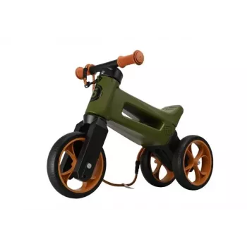 FUNNY WHEELS Rider Super bicicleta de equilibrio / triciclo 2 en 1, caqui