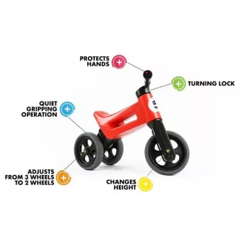 FUNNY WHEELS Rider Super Sport correpasillos / triciclo 2 en 1, naranja