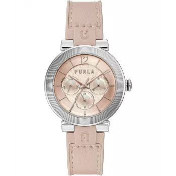 FURLA Reloj de cuarzo de mujer Arco Chain WW00011001L1 38mm Malla de acero inoxidable plateada