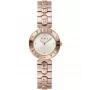 FURLA Arco Mini reloj de mujer de cuarzo WW00004008L3 30mm plateado esfera blanca correa de piel negra