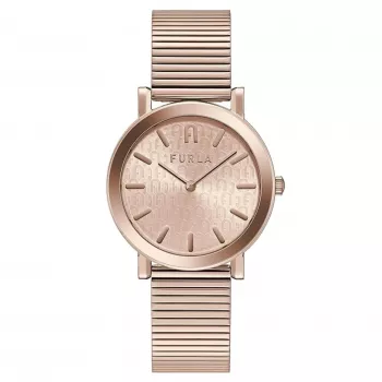 Furla Arco Reloj de cuarzo para mujer 38mm oro rosa acero inoxidable piel rosa
