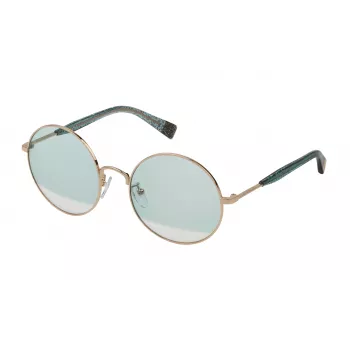 FURLA SFU235-56300V Gafas de sol para mujer estilo mariposa/ojo de gato - Montura de acetato Havanna/Marrón, Lentes degradadas marrones, 56/20/135 mm