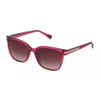 Furla SFU336 Gafas de sol para mujer - Montura de acetato Havana con lentes degradadas marrones - 55/18/135 mm