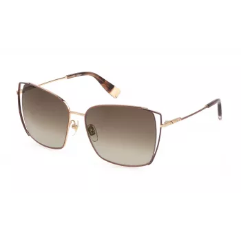 FURLA SFU600-590A93 gafas de sol mujer Havana montura de acetato lentes marrones degradadas 59 mm