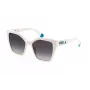 Gafas de sol rectangulares de mujer FURLA SFU686-5403GF, montura de acetato marrón havana, lentes degradadas marrones, 54/18/140 mm