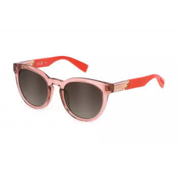 Gafas de sol de mujer FURLA SFU687-510D48 - Montura de acetato marrón Havana, lentes marrones degradadas, 51 mm