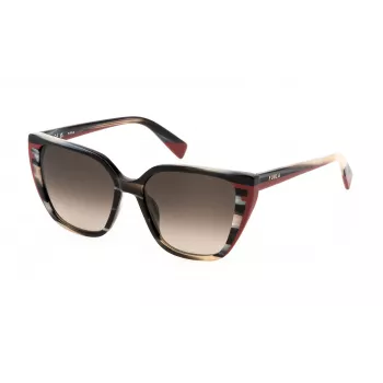 FURLA SFU782-5505GZ Gafas de sol de mujer mariposa Havana marrón degradado 55mm