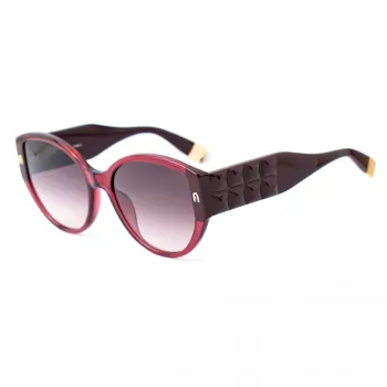 FURLA SFU784-570AFD Gafas de sol de mujer Havana montura de acetato lentes marrones degradadas 57/19/140 mm