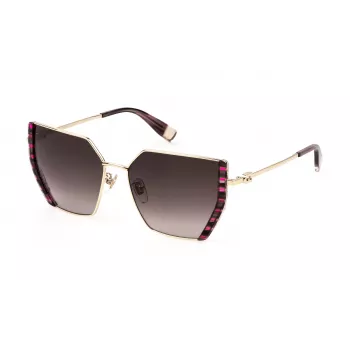 Gafas de sol de mujer FURLA SFU786V570AHL, montura de acetato havana marrón, lentes degradadas marrones, 57/14/140 mm