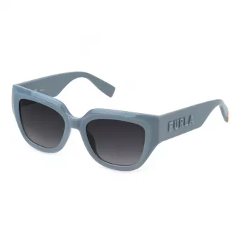 FURLA SFU809V5304GT gafas de sol mujer rectangulares havana marrón degradado 53mm