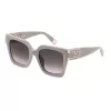 Furla SFU878 Gafas de sol mujer estilo ojo de gato, montura Havana marrón, lentes marrón degradado, 52mm SFU878-520AEC