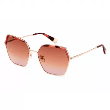 FURLA gafas de sol mujer SFU599V58300K mariposa Havana montura de acetato lentes marrones degradadas 58 mm