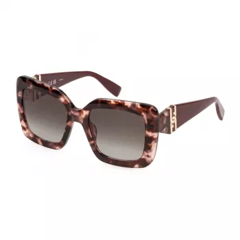FURLA Gafas de sol de mujer SFU883-530XAP Havana/marrón montura de acetato lentes degradadas marrones 53/20/140 mm