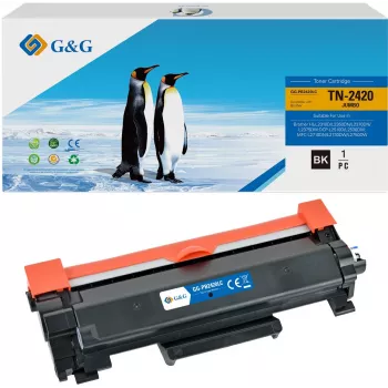 Cartucho de tóner compatible G&G 20319 XXL para Brother TN-2420 - Negro, 3.000 páginas de rendimiento