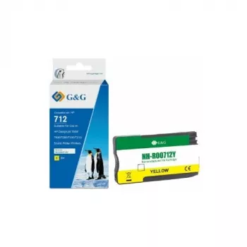 G&G Cartucho HP 712 XL (3ED69A) permanente y resistente al agua (29 ml)