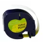 G&G BM-D-G-91222 cinta de rotulación compatible para DYMO 91222, amarilla con impresión negra, 12 mm x 4 m