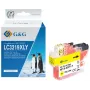 G&G Cartucho de tinta amarillo Brother LC-3219Y compatible de alto rendimiento (13990)