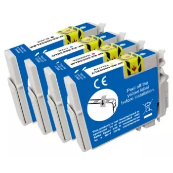 G&G Cartucho de tinta compatible Epson 603XL de alta capacidad pack de 4 - negro, cian, magenta, amarillo (GP-E603XLBKCMY-4P)