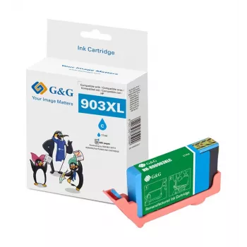 Cartucho de tinta compatible G&G HP 903XL de alta capacidad, cian (T6M03AE) 18844