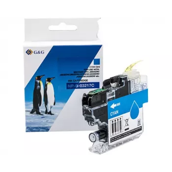 G&G cartucho de tinta compatible para Brother LC-3217C cian (13995)