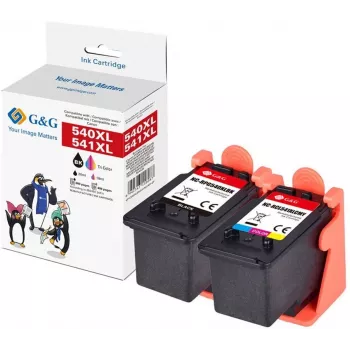 Set de cartuchos de tinta compatibles G&G pack de 2 para Canon PG-540XL + CL-541XL (15087)