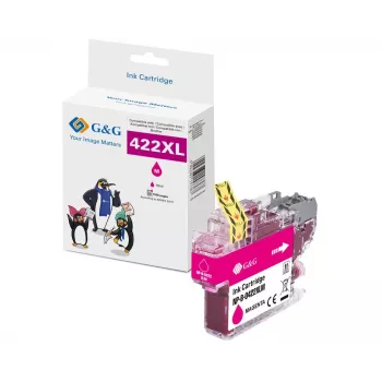 G&G Cartucho de tinta magenta compatible para Brother LC422XLM (1500 páginas) - 20586