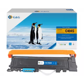 G&G Cartucho de tóner compatible cian para Samsung CLT-C404S / HP ST966A (14463)