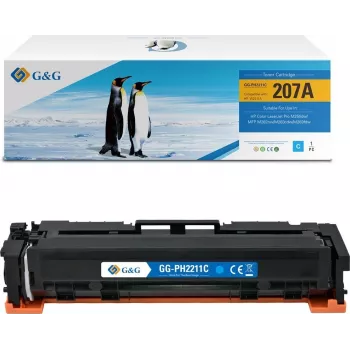 G&G cartucho de tóner compatible con HP 207A / W2211A (cian)