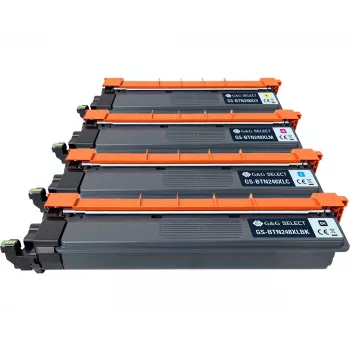 G&G set de cartuchos de tóner compatibles para Brother TN-248XL (negro, cian, magenta, amarillo) – pack de 4, 9900 páginas en total GS-BTN248KCMY-4P
